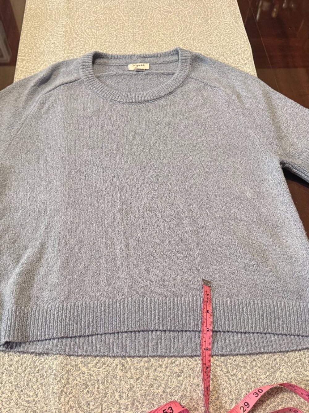 Vigoss Light Blue Knit Crewneck Sweater Size L